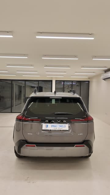 A Toyota RAV4 in the Smart Shield studio in Al Nuwaidrat