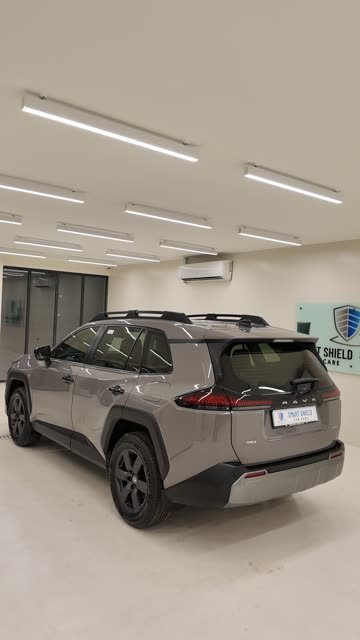 A Toyota RAV4 in the Smart Shield studio in Al Nuwaidrat