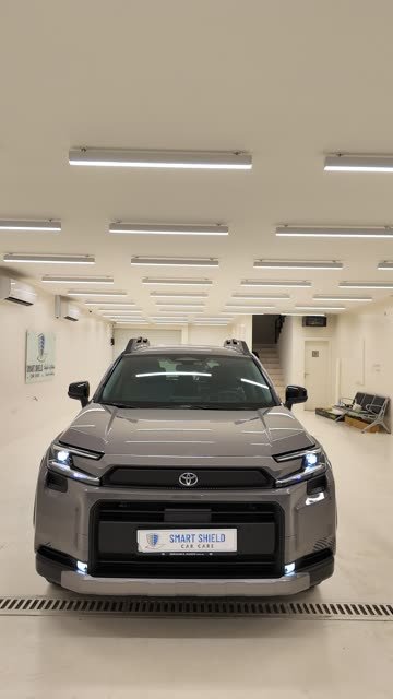 A Toyota RAV4 in the Smart Shield studio in Al Nuwaidrat