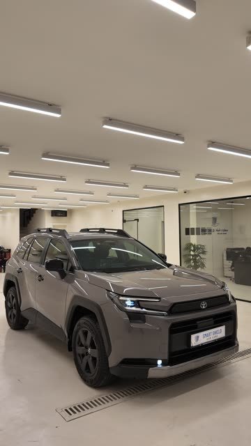 A Toyota RAV4 in the Smart Shield studio in Al Nuwaidrat