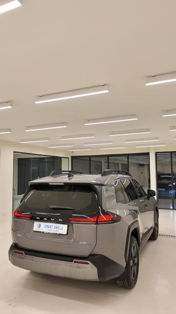 A Toyota RAV4 in the Smart Shield studio in Al Nuwaidrat